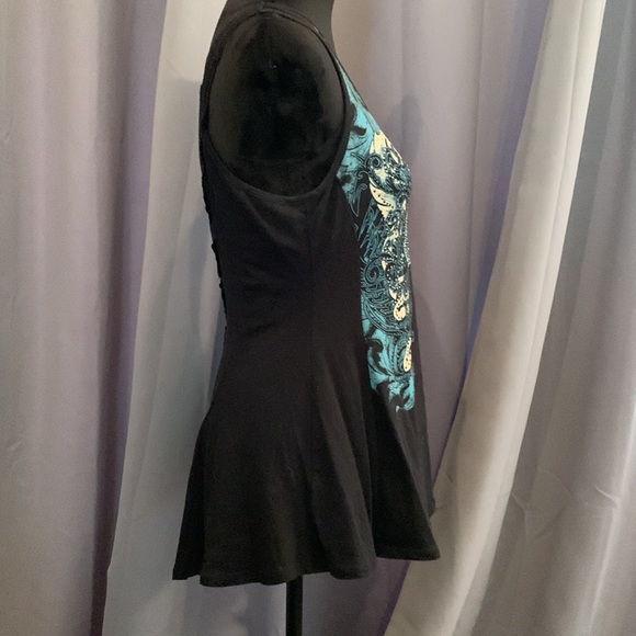 BRAND NEW HARLEY DAVIDSON sequin top with lacy back. SUPER SEXY! Size Medium. - Picture 5 of 10